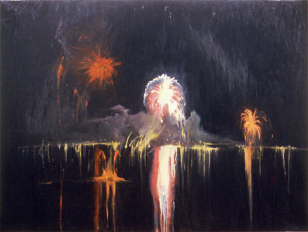 Fireworks over New York Bay
